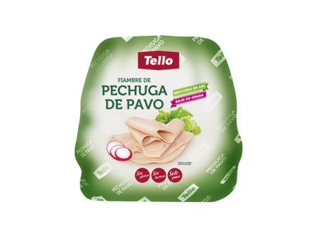 Fiambre de Pechuga de Pavo Reducida en Sal Tello