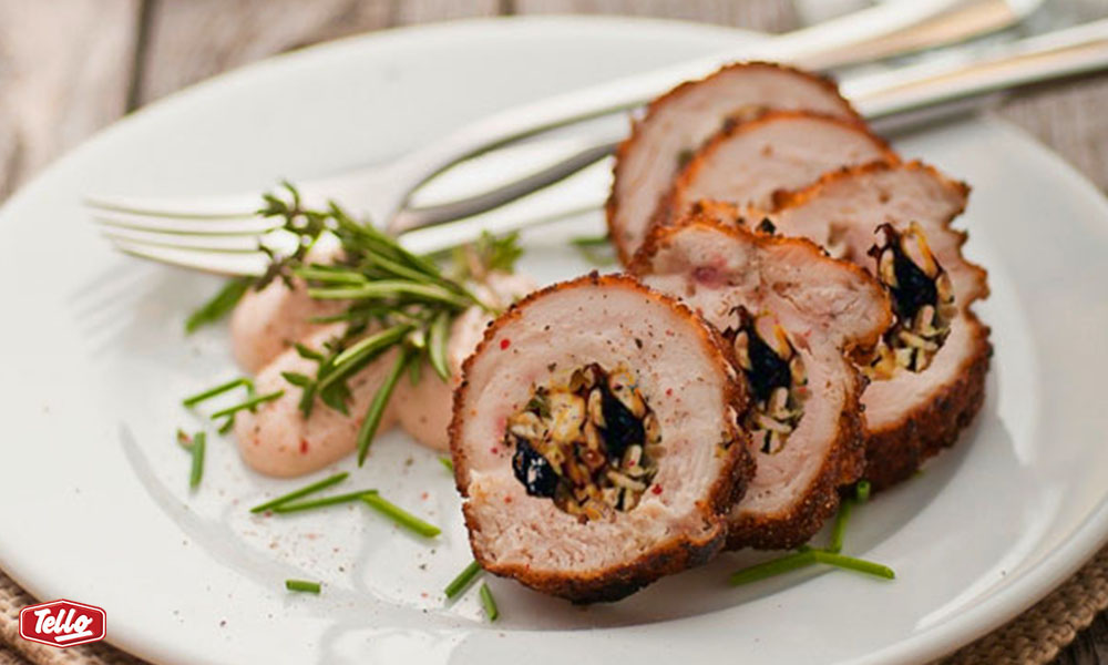 Pavo relleno con frutos secos