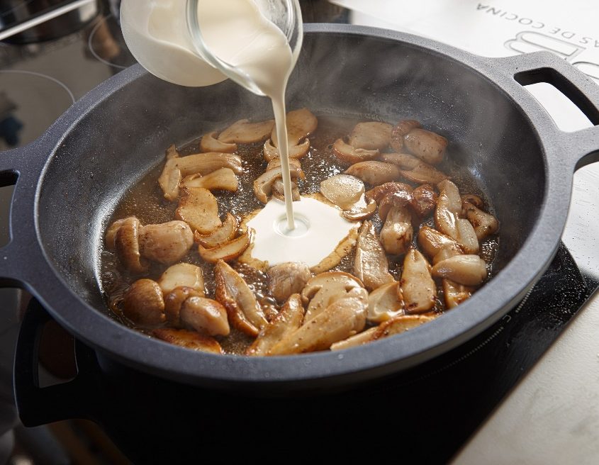 Receta Lomo de cerdo adobado extra Tello con hongos al jerez